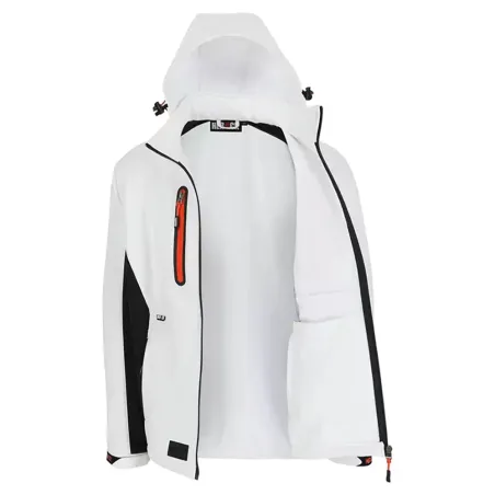 Veste Softshell Trystan Blanc/Noir Herock M à 3XL – Coupe-vent & déperlante