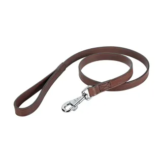Laisse cuir double 120 cm Stepland – marron
