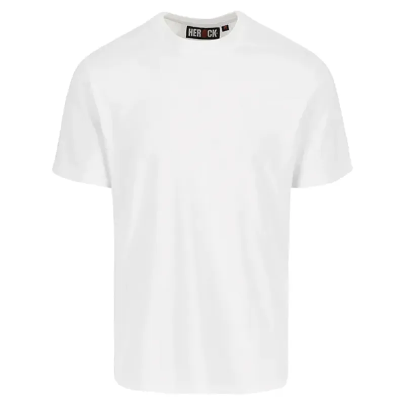 Tee-shirt blanc Herock – coton 190 g/m², du M au 4XL