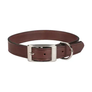Collier cuir marron Stepland® – 45 cm S/M, 60 cm L/XL