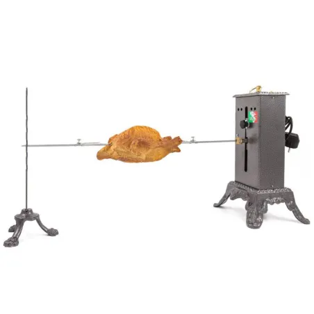 Tournebroche électrique 1 broche Rôtissoire cuisson volailles et gibiers