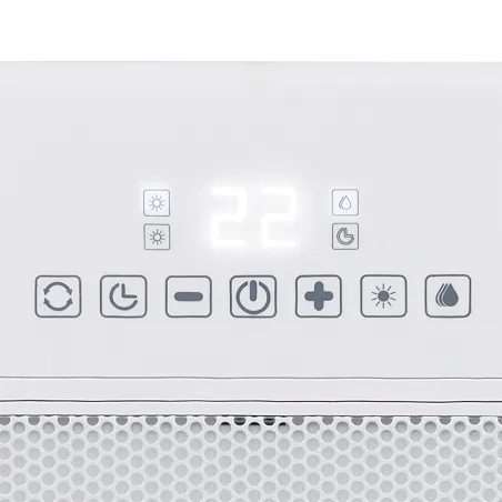 Chauffage et humidificateur minuterie 12h 1800W 19,8x15,5x30,5cm