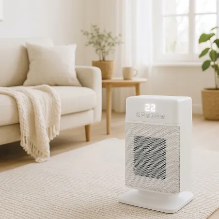 Chauffage et humidificateur minuterie 12h 1800W 19,8x15,5x30,5cm