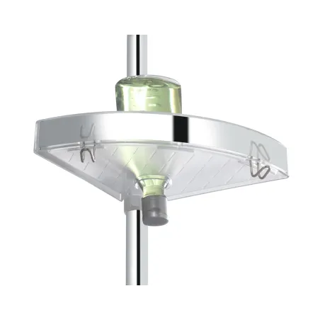 Etagère de douche télescopique acier inoxydable 3 tablettes d'angle