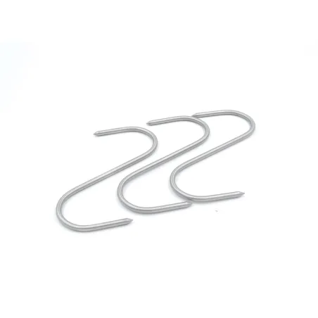 Lot de 3 Esses de boucher 12 cm Crochet à viandes 