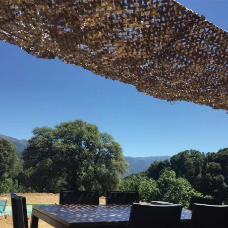 Filet de camouflage et d'ombrage renforcé Bartavel camouflage CE