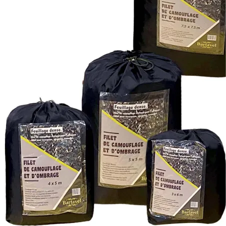Filet de camouflage et d'ombrage renforcé Bartavel camouflage CE
