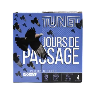 25 cartouches jour de passage 12/70 bourre jupe 35g Plombs de 6