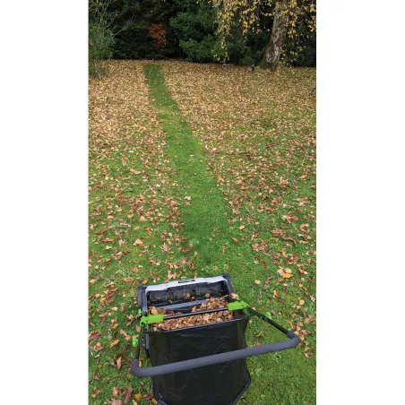 Ramasse-feuilles 3 brosses 53cm bac 100L réglage 0-40mm 112x66cm