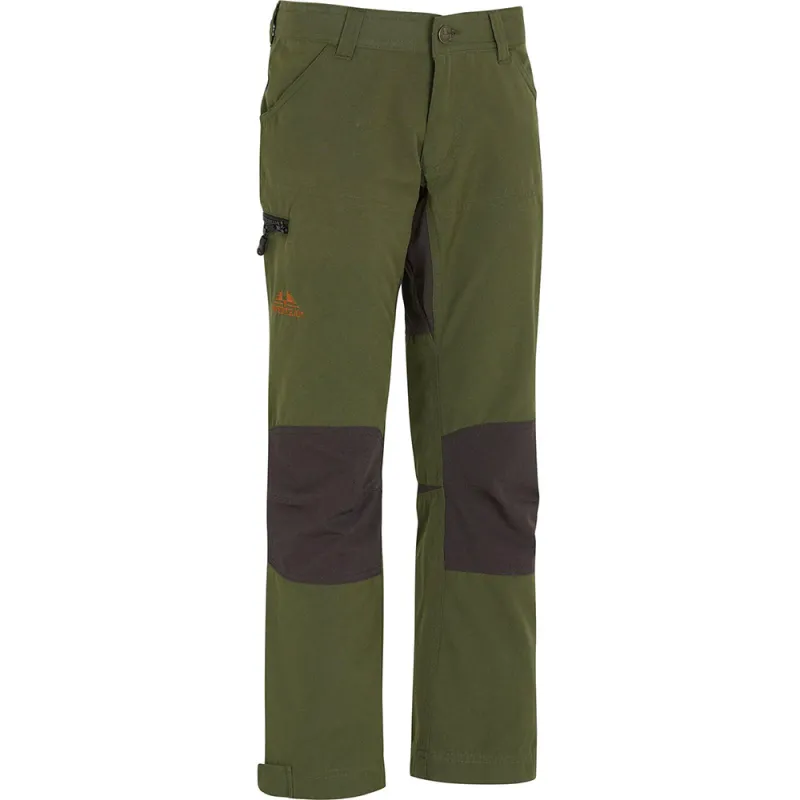 Pantalon chasse enfant Lynx polyester coton vert 6 à 16 ans