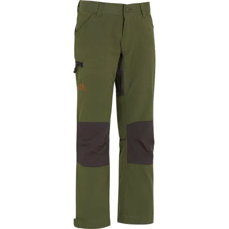 Pantalon chasse enfant Lynx polyester coton vert 6 à 16 ans