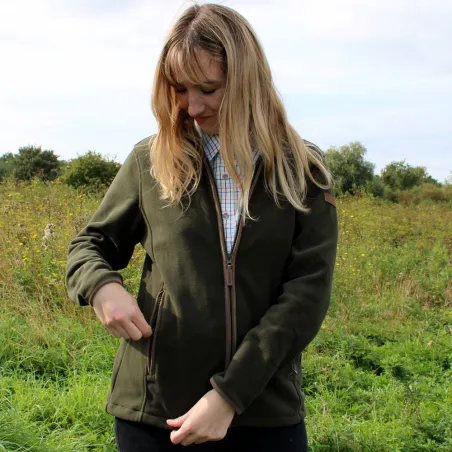 Blouson Scotland femme 4 poches zip polaire polyester kaki S à XL