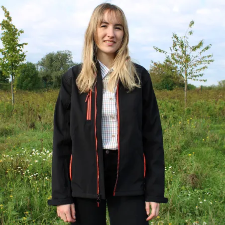 Veste softshell femme Alba 4 poches polyester noir XXS à 2XL