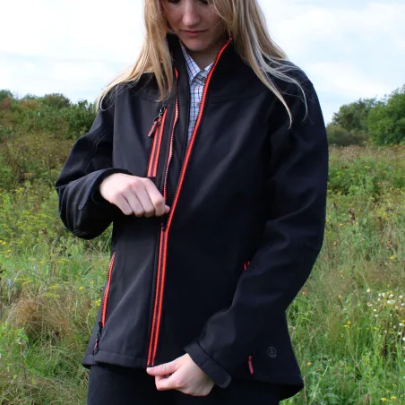 Veste softshell femme Alba 4 poches polyester noir XXS à 2XL