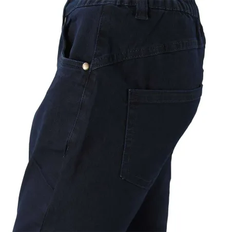 Jeans femme coupe confort coton polyester bleu foncé 38 à 54