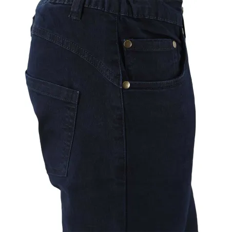 Jeans femme coupe confort coton polyester bleu foncé 38 à 54