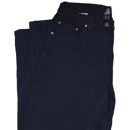 Jeans femme coupe confort coton polyester bleu foncé 38 à 54