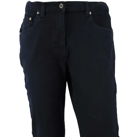 Jeans femme coupe confort coton polyester bleu foncé 38 à 54