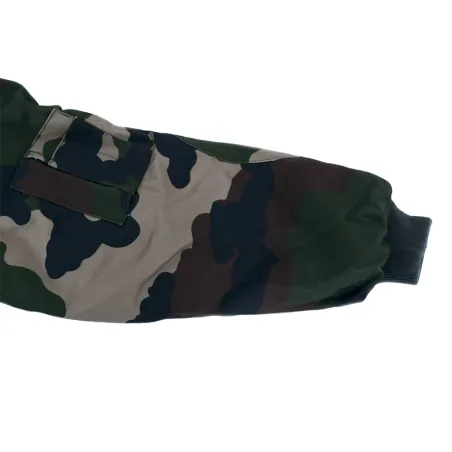 Parka matelassée capuche 4 poches polyester coton camo 6 à 16 ans