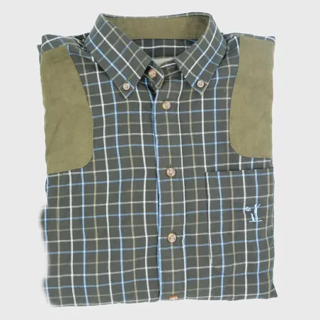 Chemise Percussion Sologne 100% coton marron taille S à 3XL