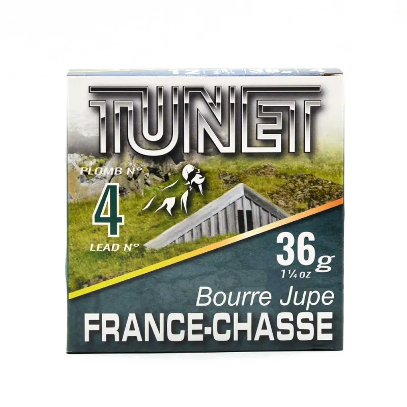 25 cartouches France Chasse 12/70 36g plomb de 4