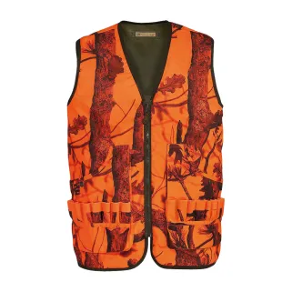 Gilet réversible Savane polyester coton kaki orange M à 4XL