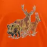 T-shirt orange grands animaux Bartavel®