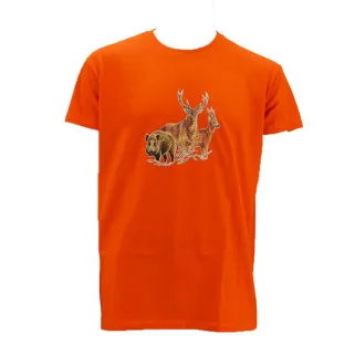 T-shirt orange grands animaux Bartavel®