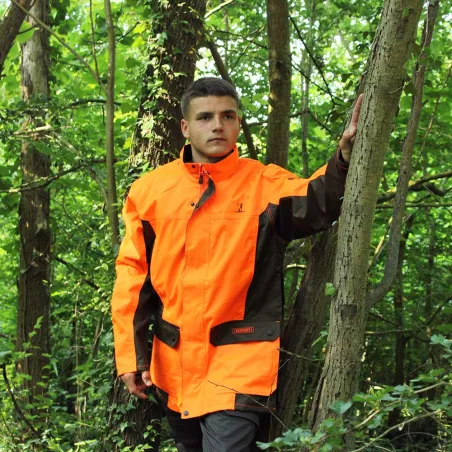 Veste Renfort à capuche imperméable polyester orange S à 4XL