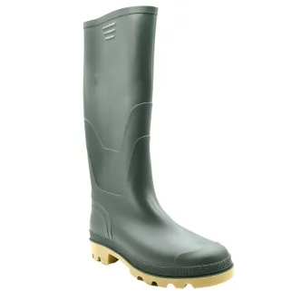 Bottes PVC vertes en plastique - Chaussures imperméables