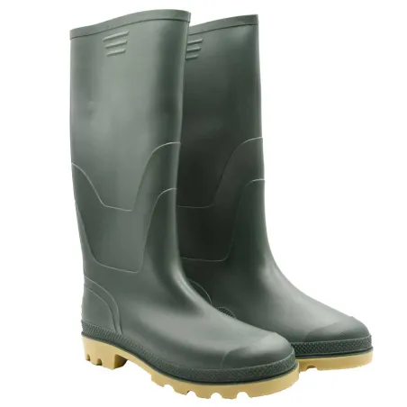 Bottes PVC vertes en plastique - Chaussures imperméables