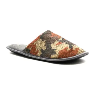 Chaussons camo homme textime doux brun vert orange 41/42 à 45/46