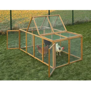 Enclos pâture poulailler XL 2 portes et toit repliable