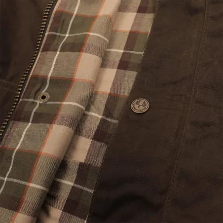 Veste cirée 1919 isolation thermique coton ciré vert kaki S à 3XL