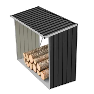 Abri Bûches Métal 2,6 Stères pour Bûches de 50 cm