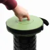 Tabouret télescopique kaki et noir réglable en hauteur de 6 à 45 cm