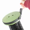 Tabouret télescopique kaki et noir réglable en hauteur de 6 à 45 cm