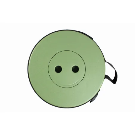 Tabouret télescopique kaki et noir réglable en hauteur de 6 à 45 cm