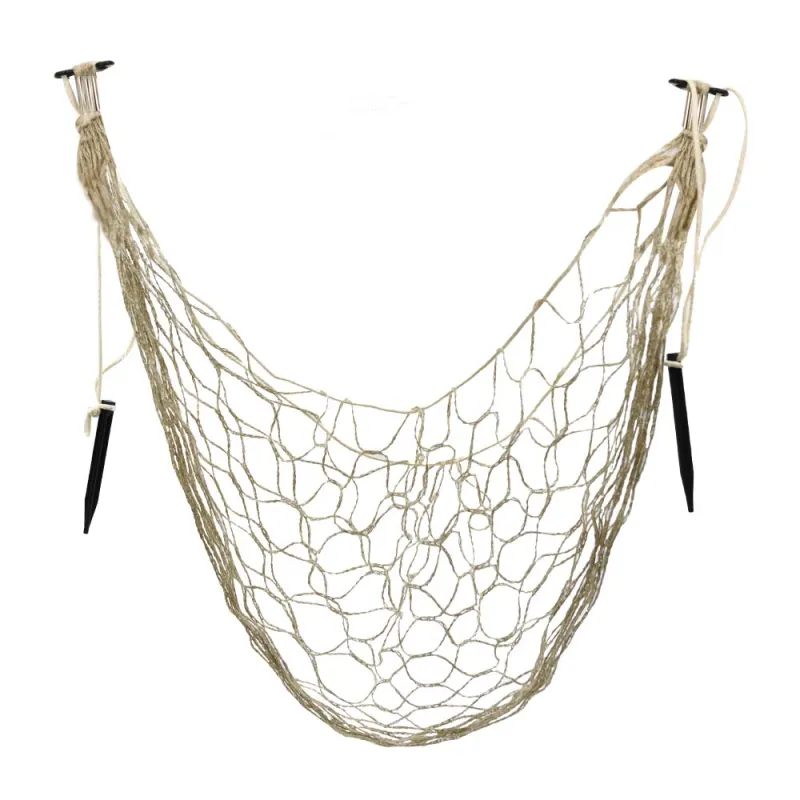 Bourse à lapin en lin dimensions 120 cm avec piquets de fixation