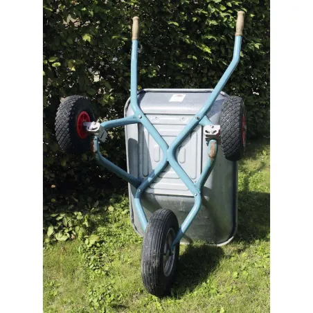Paire de roues stabilisatrices diam. 25 cm pour brouette universelle