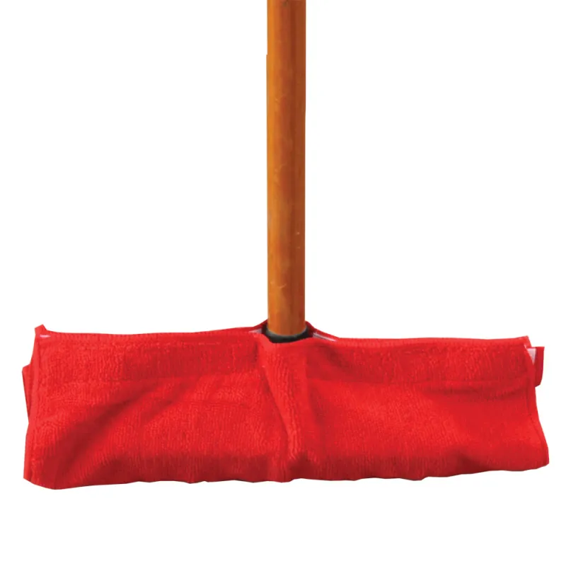 Serpillères Microfibre Lavables Lot De 2 - Rouge, Chenille, 40x12 Cm - Pour Nettoyage Sols Et Surfaces - 9