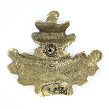 Feuille de chêne détaillée et réaliste en bronze 85x85mm