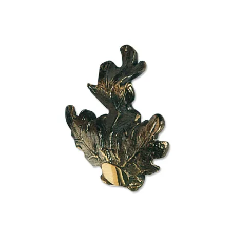 Feuille de chêne détaillée et réaliste en bronze 85x85mm