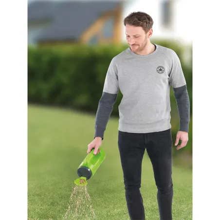 Épandeur à main sortie éventail 2000 ml couvercle et poignée pratique