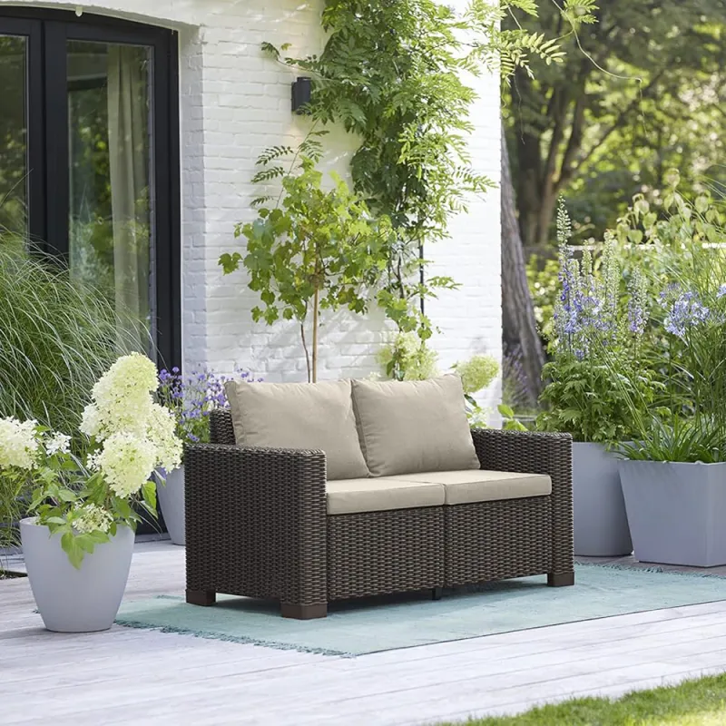 Canapé extérieur Keter California 2 places marron