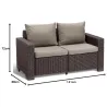 Canapé extérieur Keter California 2 places marron