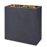 Pot de fleurs anthracite plastique 60 X 26 X 60 cm