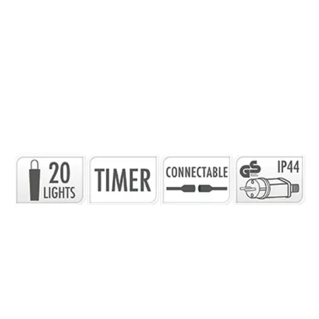 Guirlande lumineuse 20 boules couleur - 14,5 m