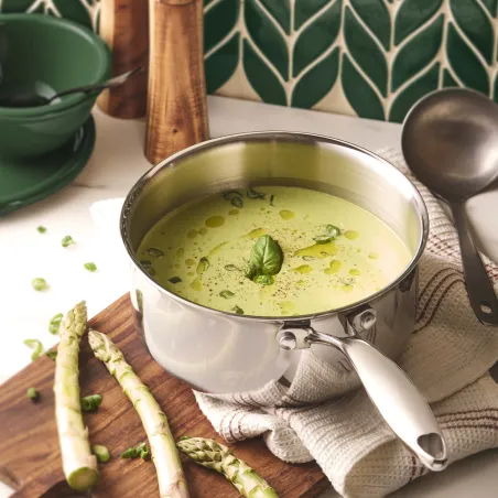 Casserole Ø 22cm Lumia Tri-Ply 2,5mm Acier 18/10 avec Couvercle