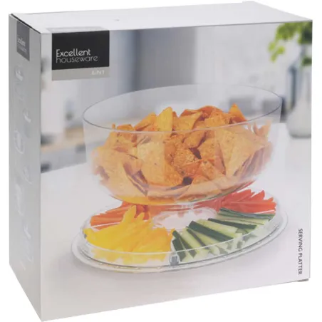 Plateau de service avec couvercle Ø30,5cm H20cm 890g